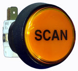 Medium Orange Plastic Button With Text (SCAN)