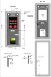 Stainless Steel Door for Bill Acceptor, Touch Panel and Speaker