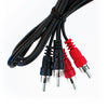 3' Male RCA cables with 2 plugs on each side.