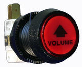 Small Red Plastic Button With Volume Up Text